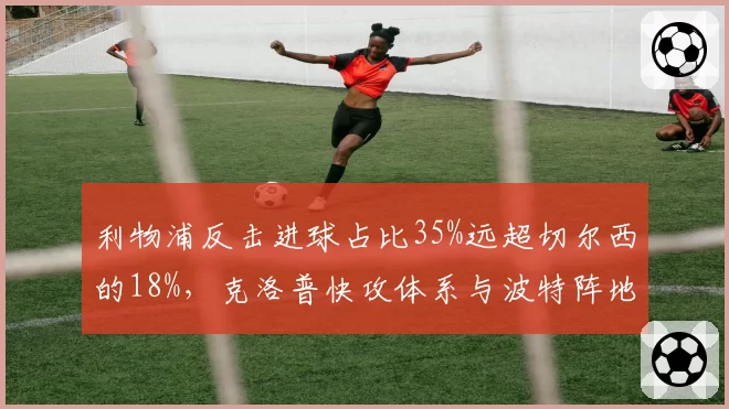 利物浦反击进球占比35%远超切尔西的18%，克洛普快攻体系与波特阵地战分化明显